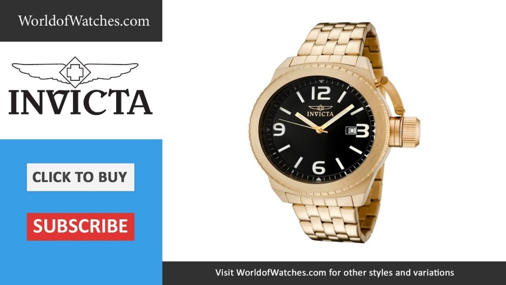 INVICTA Corduba Black Dial 18k Gold Plated Stainless Steel 0991