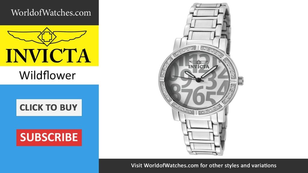 Invicta Womens Wildflower White Diamond Light Silver Dial Stainless Steel invicta-10674