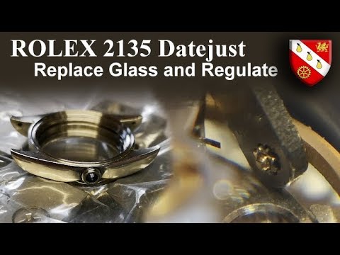 Replacing the Broken Crystal and Regulating the Movement of a Rolex 2135 Lady Datejust Model