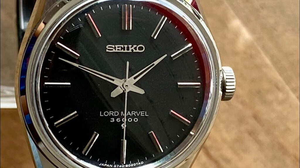 Vintage April 1970 Seiko 5740-8000 Lord Marvel 36,000, fully serviced, custom black dial, sharp case