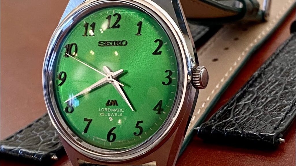 Vintage Serviced November 1971 Seiko LM Lord Matic 5601-9000 No Date, Custom Dial - Ostrich Leather